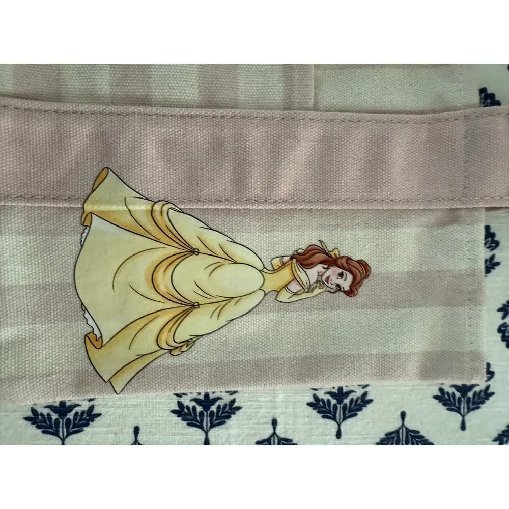 Disney Belle Pink Watercolor New Striped Custom Made Trader Joes Mini Tote